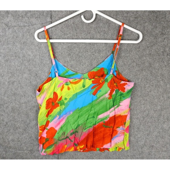Jams World Strappy Tank Top Cami  Women's XS Floral 100% Rayon EUC - Picture 1 of 6